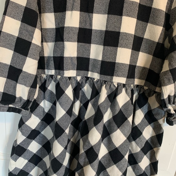 Hanna Andersson Black and White Buffalo Check Dress Size 6-7 US (120cm) - Picture 5 of 10